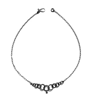 TWIST $235-sterling silver necklace with twisted wire links (17.5" oval cable chain)